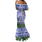Gambia Christmas Mermaid Dress Santa Birds Gift Boxes Forest Scene and Snowflake - African Pride