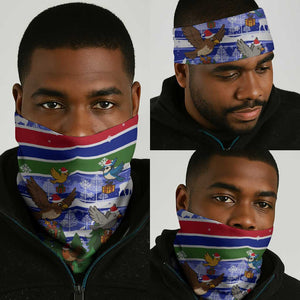 Gambia Christmas Neck Gaiter Santa Birds Gift Boxes Forest Scene and Snowflake - African Pride
