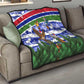 Gambia Christmas Quilt Santa Birds Gift Boxes Forest Scene and Snowflake - African Pride