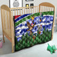 Gambia Christmas Quilt Santa Birds Gift Boxes Forest Scene and Snowflake - African Pride