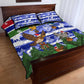 Gambia Christmas Quilt Bed Set Santa Birds Gift Boxes Forest Scene and Snowflake - African Pride