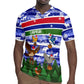 Gambia Christmas Rugby Jersey Santa Birds Gift Boxes Forest Scene and Snowflake - African Pride