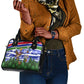 Gambia Christmas Shoulder Handbag Santa Birds Gift Boxes Forest Scene and Snowflake - African Pride