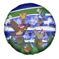 Gambia Christmas Spare Tire Cover Santa Birds Gift Boxes Forest Scene and Snowflake - African Pride