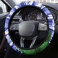 Gambia Christmas Steering Wheel Cover Santa Birds Gift Boxes Forest Scene and Snowflake - African Pride