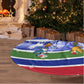 Gambia Christmas Tree Skirt Santa Birds Gift Boxes Forest Scene and Snowflake - African Pride