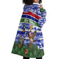 Gambia Christmas Wearable Blanket Hoodie Santa Birds Gift Boxes Forest Scene and Snowflake - African Pride