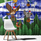 Gambia Christmas Window Curtain Santa Birds Gift Boxes Forest Scene and Snowflake - African Pride