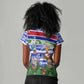 Gambia Christmas Women V-Neck T-Shirt Santa Birds Gift Boxes Forest Scene and Snowflake - African Pride