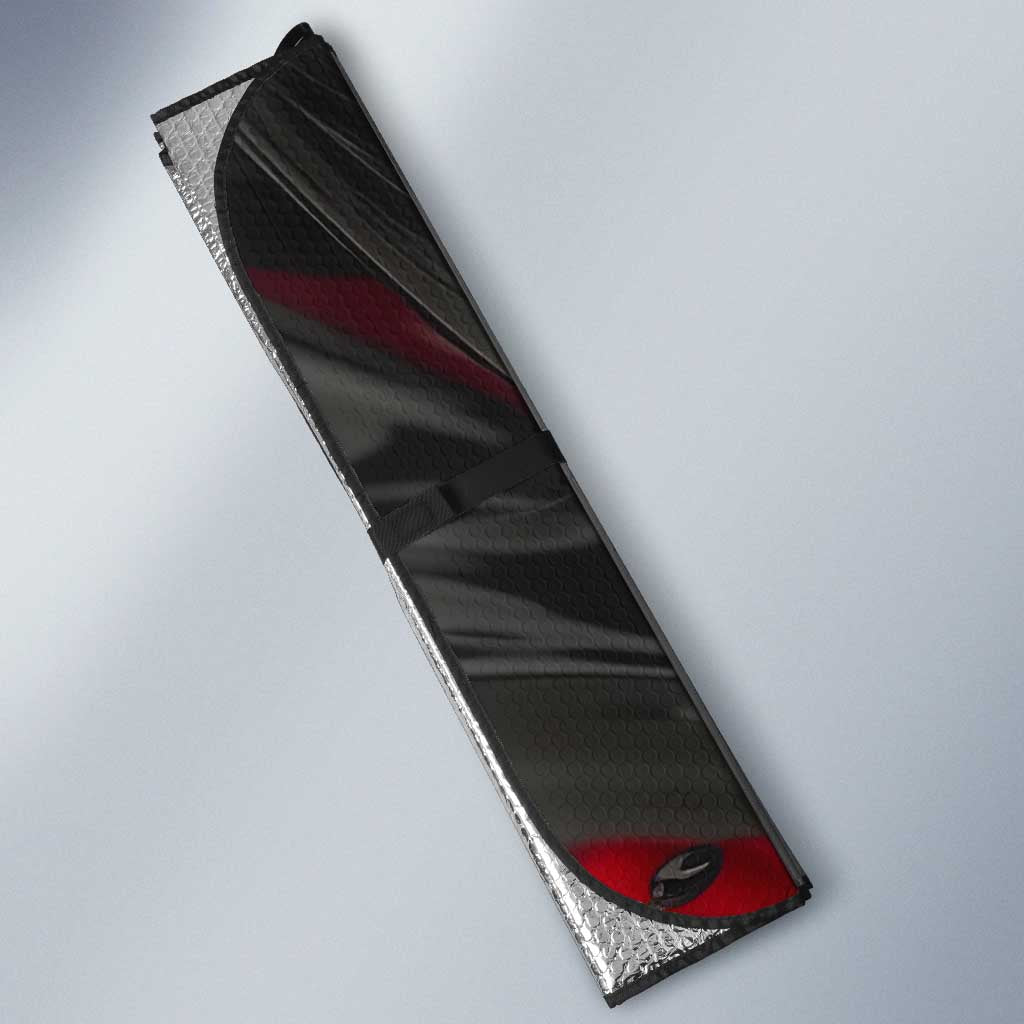 Steve Biko Auto Sun Shade with Black Consciousness Portrait, Power Fist Symbol and Red-Black Freedom - African Pride