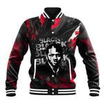 Steve Biko Baseball Jacket with Black Consciousness Portrait, Power Fist Symbol and Red-Black Freedom - African Pride