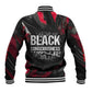 Steve Biko Baseball Jacket with Black Consciousness Portrait, Power Fist Symbol and Red-Black Freedom - African Pride