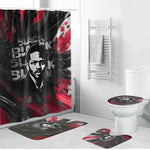 Steve Biko Bathroom Set with Black Consciousness Portrait, Power Fist Symbol and Red-Black Freedom - African Pride