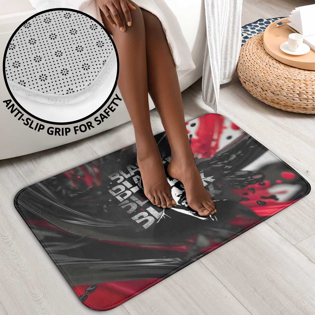 Steve Biko Bathroom Set with Black Consciousness Portrait, Power Fist Symbol and Red-Black Freedom - African Pride