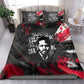 Steve Biko Bedding Set with Black Consciousness Portrait, Power Fist Symbol and Red-Black Freedom - African Pride