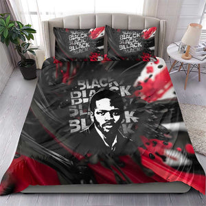Steve Biko Bedding Set with Black Consciousness Portrait, Power Fist Symbol and Red-Black Freedom - African Pride