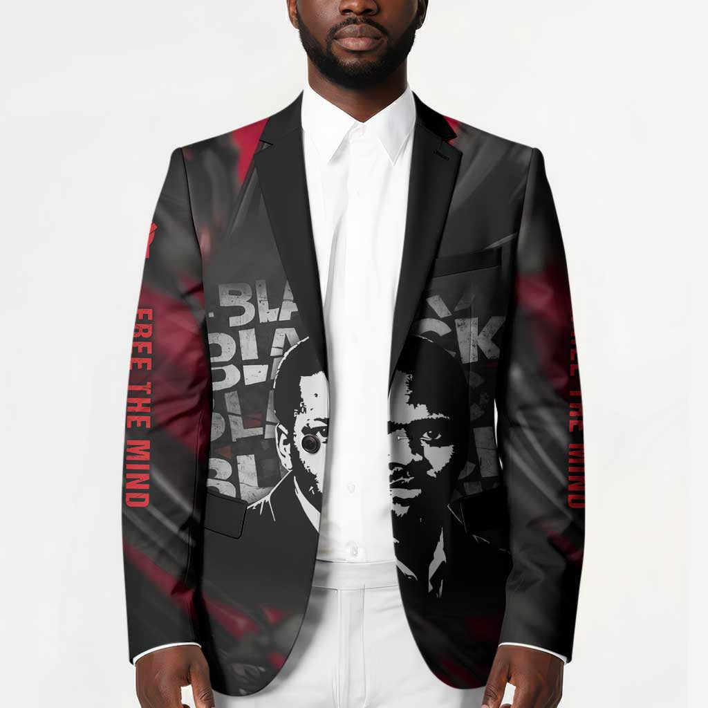 Steve Biko Blazer with Black Consciousness Portrait, Power Fist Symbol and Red-Black Freedom - African Pride