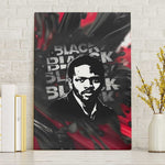 Steve Biko Canvas Wall Art with Black Consciousness Portrait, Power Fist Symbol and Red-Black Freedom - African Pride