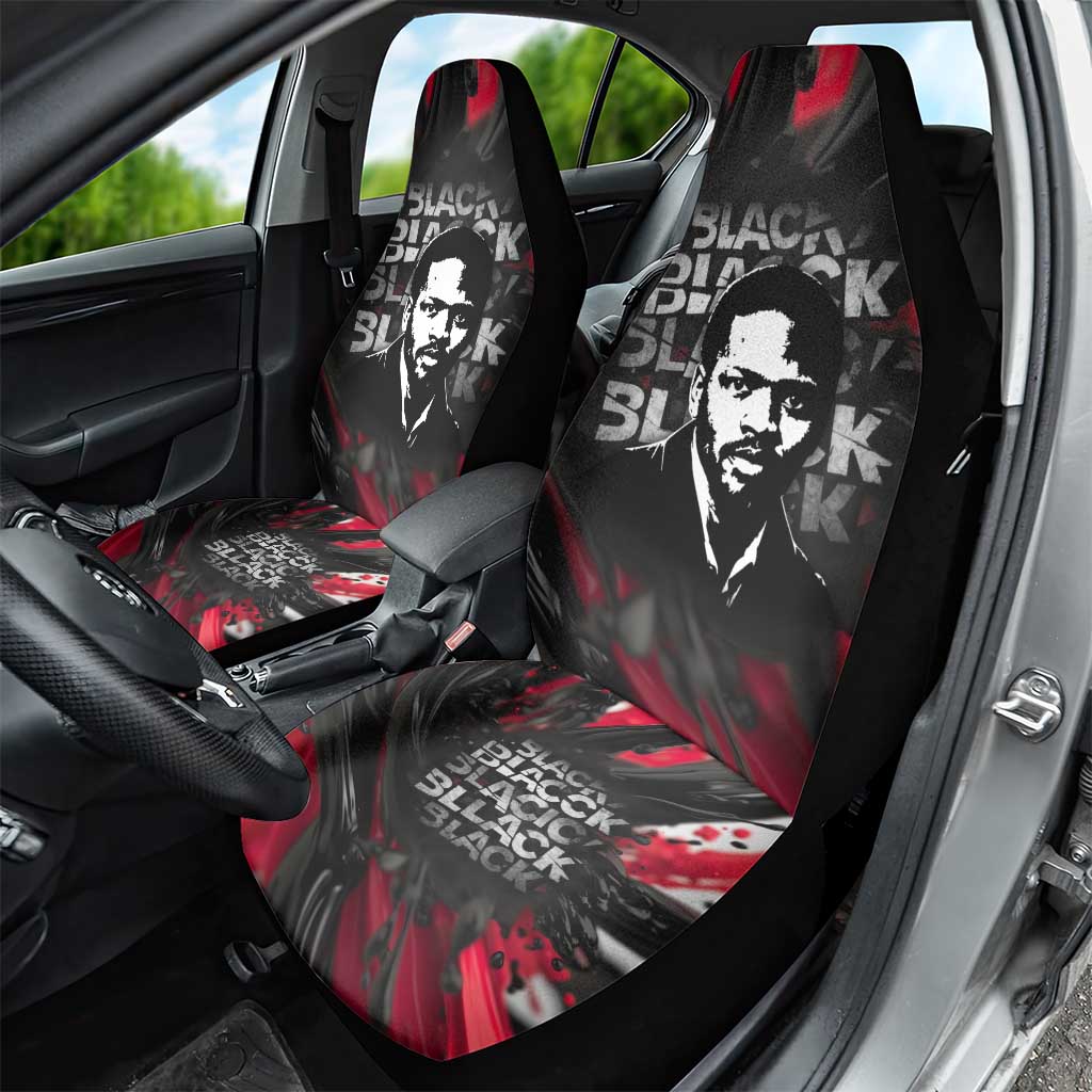 Steve Biko Car Seat Cover with Black Consciousness Portrait, Power Fist Symbol and Red-Black Freedom - African Pride