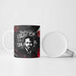 Steve Biko Ceramic Mug with Black Consciousness Portrait, Power Fist Symbol and Red-Black Freedom - African Pride