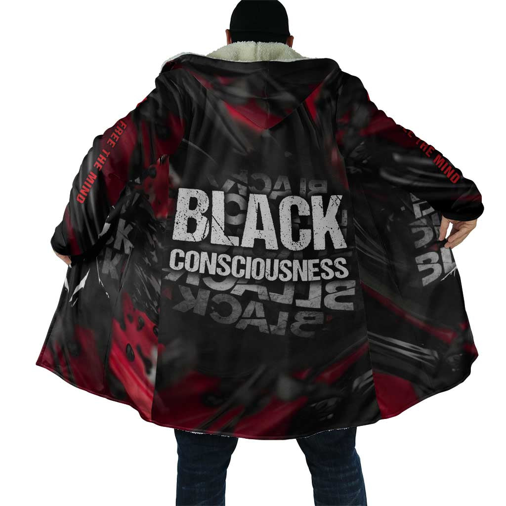 Steve Biko Cloak with Black Consciousness Portrait, Power Fist Symbol and Red-Black Freedom - African Pride
