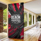Steve Biko Door Cover with Black Consciousness Portrait, Power Fist Symbol and Red-Black Freedom - African Pride