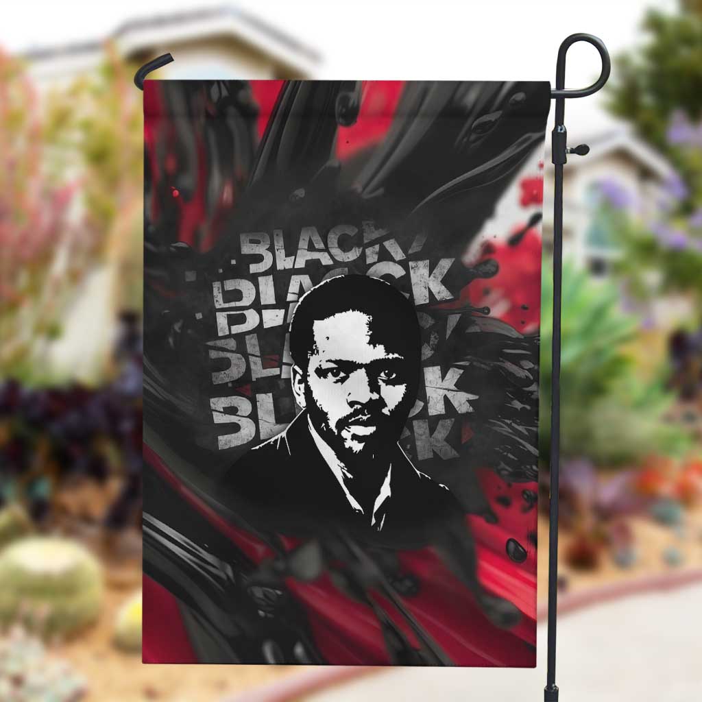 Steve Biko Garden Flag with Black Consciousness Portrait, Power Fist Symbol and Red-Black Freedom - African Pride