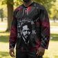 Steve Biko Hockey Jersey with Black Consciousness Portrait, Power Fist Symbol and Red-Black Freedom - African Pride