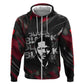 Steve Biko Hoodie with Black Consciousness Portrait, Power Fist Symbol and Red-Black Freedom - African Pride