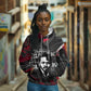 Steve Biko Hoodie with Black Consciousness Portrait, Power Fist Symbol and Red-Black Freedom - African Pride