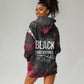 Steve Biko Hoodie Dress with Black Consciousness Portrait, Power Fist Symbol and Red-Black Freedom - African Pride