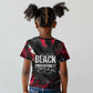 Steve Biko Kid T shirt with Black Consciousness Portrait, Power Fist Symbol and Red-Black Freedom - African Pride