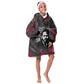 Steve Biko Kid Wearable Blanket Hoodie with Black Consciousness Portrait, Power Fist Symbol and Red-Black Freedom - African Pride