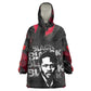 Steve Biko Kid Wearable Blanket Hoodie with Black Consciousness Portrait, Power Fist Symbol and Red-Black Freedom - African Pride