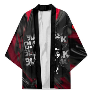 Steve Biko Kimono with Black Consciousness Portrait, Power Fist Symbol and Red-Black Freedom - African Pride