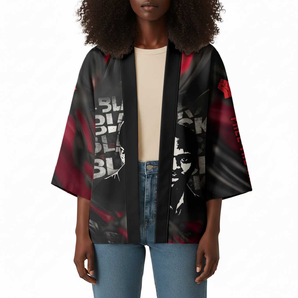 Steve Biko Kimono with Black Consciousness Portrait, Power Fist Symbol and Red-Black Freedom - African Pride