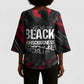 Steve Biko Kimono Sleeve Blouse with Black Consciousness Portrait, Power Fist Symbol and Red-Black Freedom - African Pride