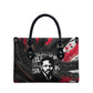 Steve Biko Leather Bag with Black Consciousness Portrait, Power Fist Symbol and Red-Black Freedom - African Pride
