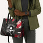 Steve Biko Leather Bag with Black Consciousness Portrait, Power Fist Symbol and Red-Black Freedom - African Pride