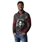 Steve Biko Long Sleeve Polo Shirt with Black Consciousness Portrait, Power Fist Symbol and Red-Black Freedom - African Pride