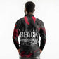 Steve Biko Long Sleeve Polo Shirt with Black Consciousness Portrait, Power Fist Symbol and Red-Black Freedom - African Pride