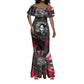 Steve Biko Mermaid Dress with Black Consciousness Portrait, Power Fist Symbol and Red-Black Freedom - African Pride