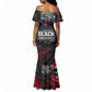 Steve Biko Mermaid Dress with Black Consciousness Portrait, Power Fist Symbol and Red-Black Freedom - African Pride