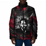 Steve Biko Padded Jacket with Black Consciousness Portrait, Power Fist Symbol and Red-Black Freedom - African Pride