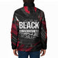 Steve Biko Padded Jacket with Black Consciousness Portrait, Power Fist Symbol and Red-Black Freedom - African Pride