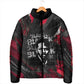 Steve Biko Padded Jacket with Black Consciousness Portrait, Power Fist Symbol and Red-Black Freedom - African Pride