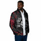 Steve Biko Padded Jacket with Black Consciousness Portrait, Power Fist Symbol and Red-Black Freedom - African Pride