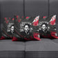 Steve Biko Pillow Cover with Black Consciousness Portrait, Power Fist Symbol and Red-Black Freedom - African Pride
