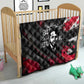 Steve Biko Quilt with Black Consciousness Portrait, Power Fist Symbol and Red-Black Freedom - African Pride
