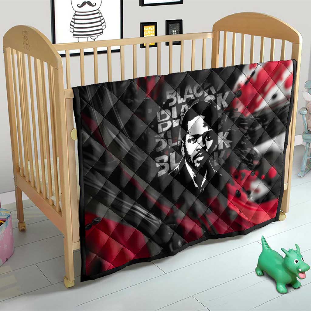 Steve Biko Quilt with Black Consciousness Portrait, Power Fist Symbol and Red-Black Freedom - African Pride